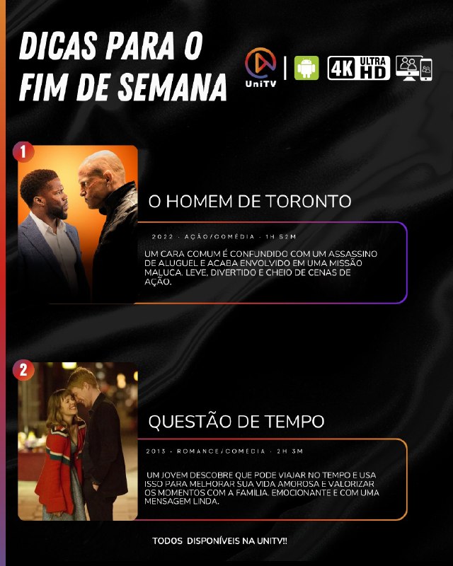 o homem de toronto e questão de tempo no UniTV Pro